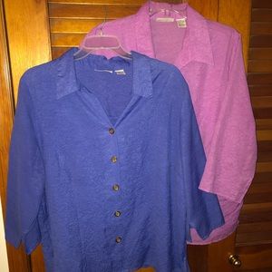 TWO Women’s tops.
